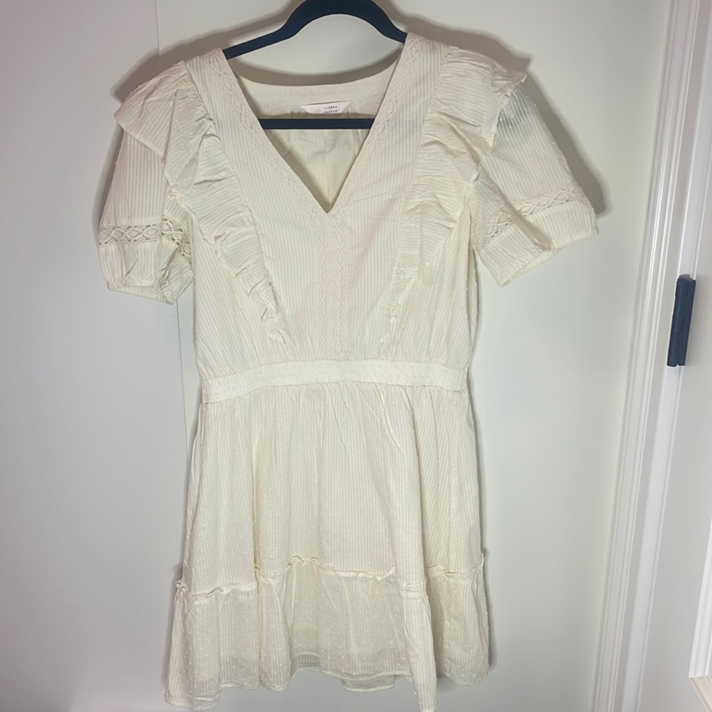 Lauren Conrad Ivory/cream dress with lace accents
